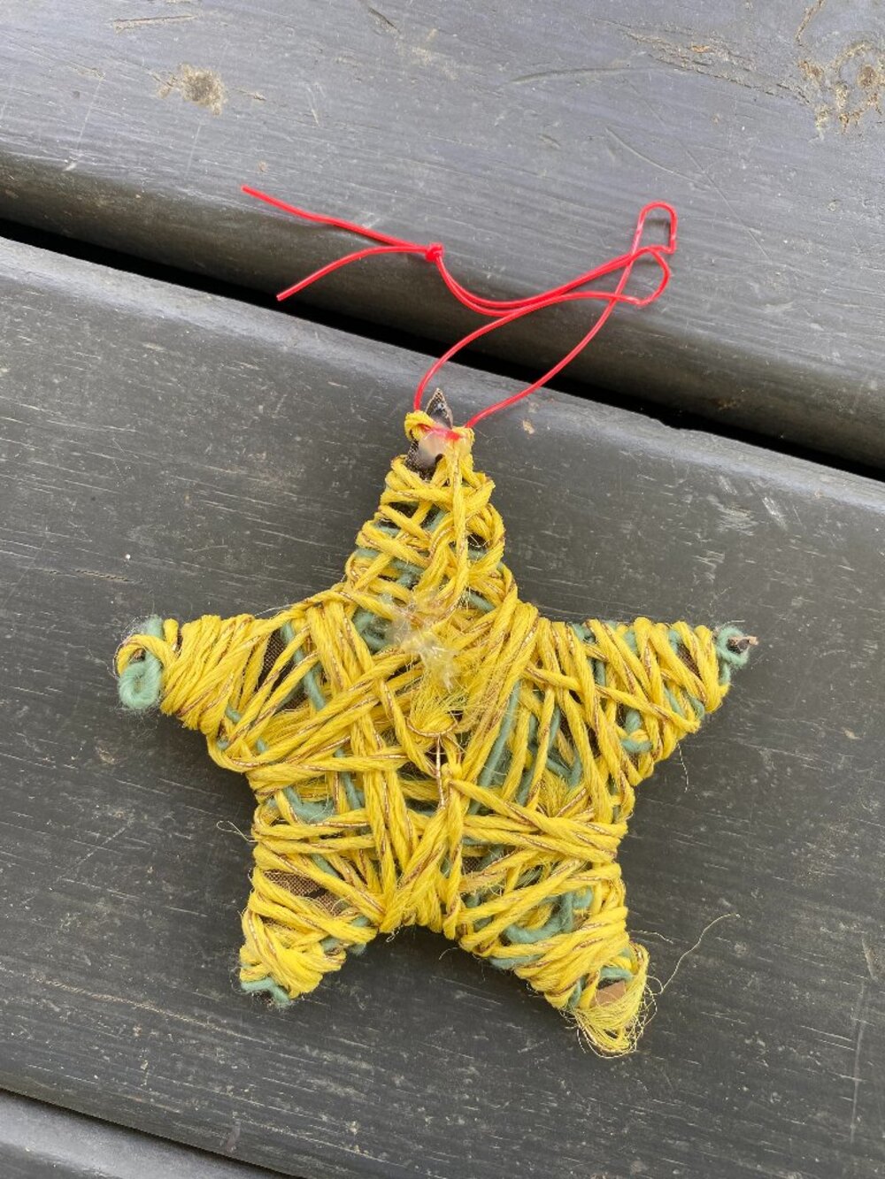 Handmade Yellow Star Ornament
